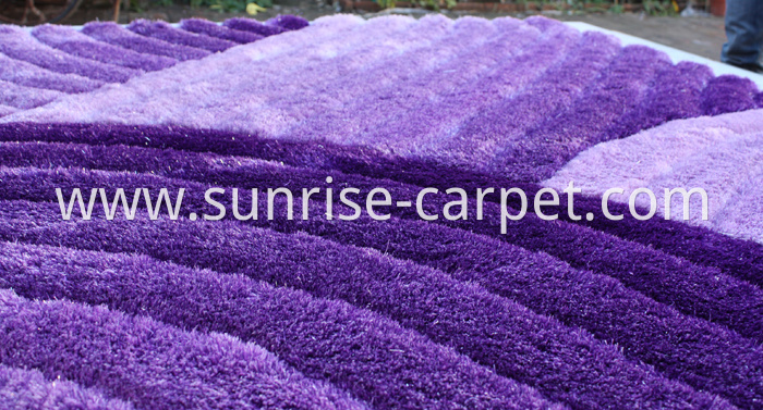 3D Shaggy Rug with Purple Color